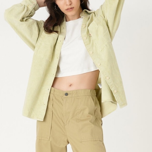 NWT Levi’s Jovi Relaxed Corduroy Button Down Shirt Jacket Shacket - Picture 2 of 6